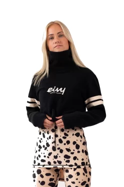 Eivy Peg Cropped Fleece Black